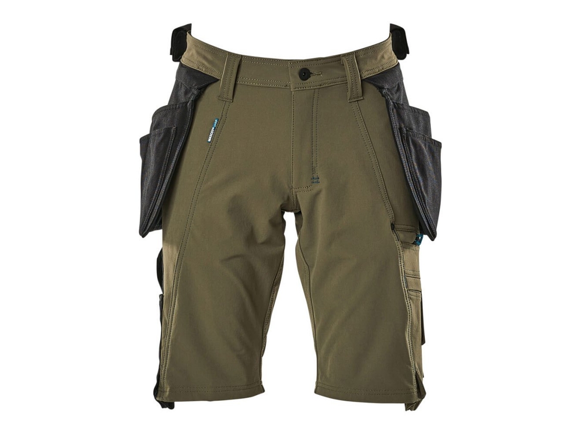 Calças Curtas Com Bolsos Pendurados Advanced 17149 Verde 45 MASCOT