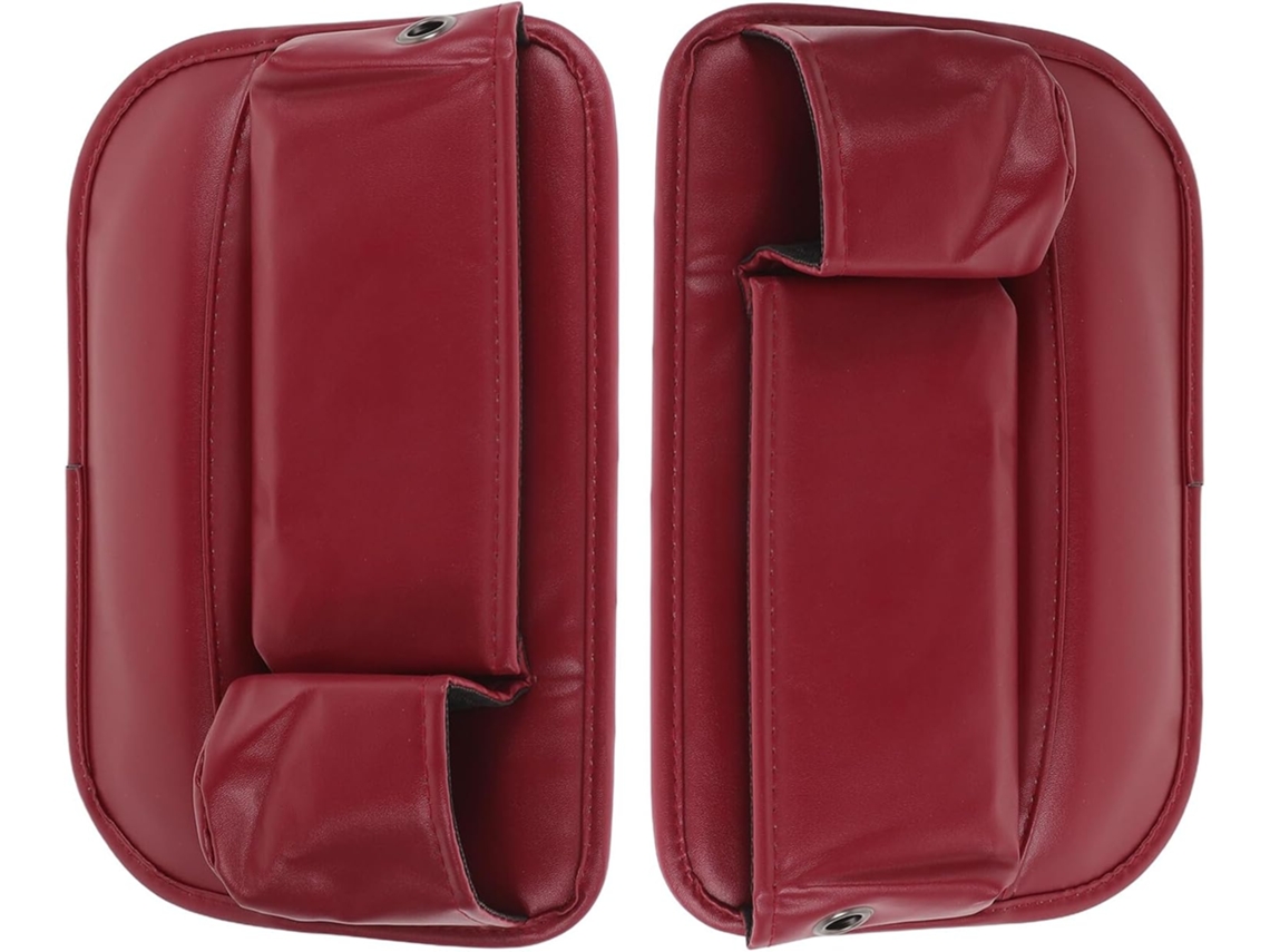 Conjunto de 2 bolsas multifuncionais em couro PU para armazenamento em carro.