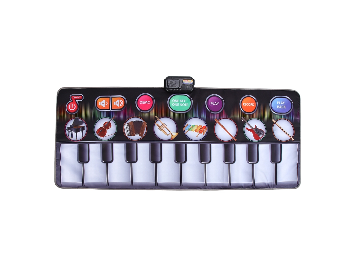Ats colchão de Piano Infantil Musical para Crianças, Tapete de Dança e Brincadeiro, Instrumento Musical, 58,3 X 23,6 Polegadas