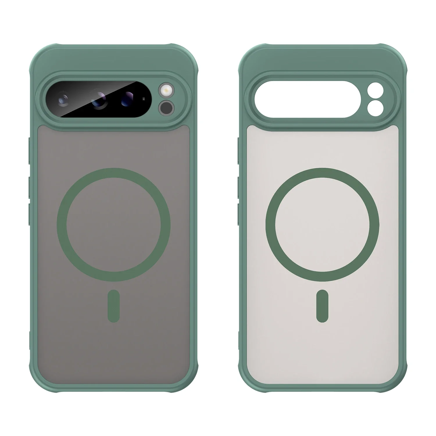 (verde, Google Pixel 9a) Capa De Celular Resistente A Impactos E Com Acabamento Fosco, Compatível Com Carregamento Sem Fio Magnético.