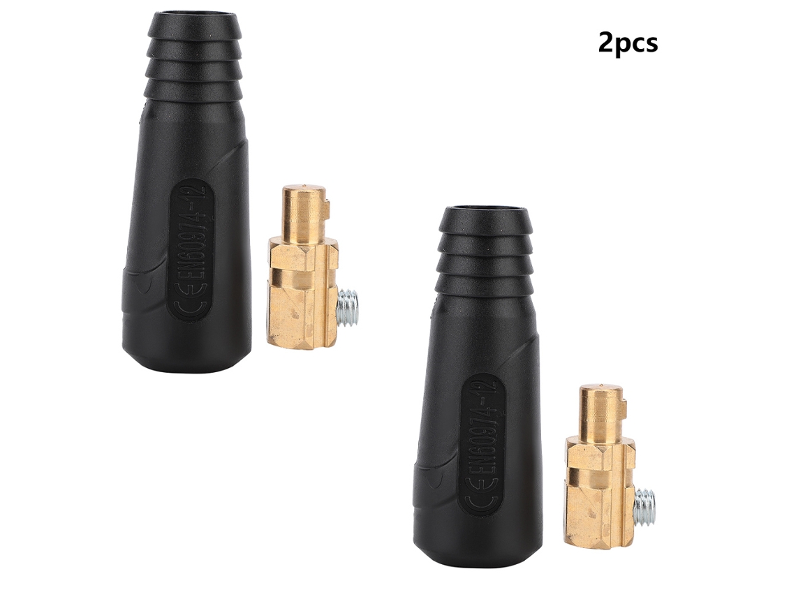 2 Peças Conector Rápido De Cabo De Soldadura Estilo Europeu De Cobre 200-400a Conector De Fio De Soldadura(10-25)
