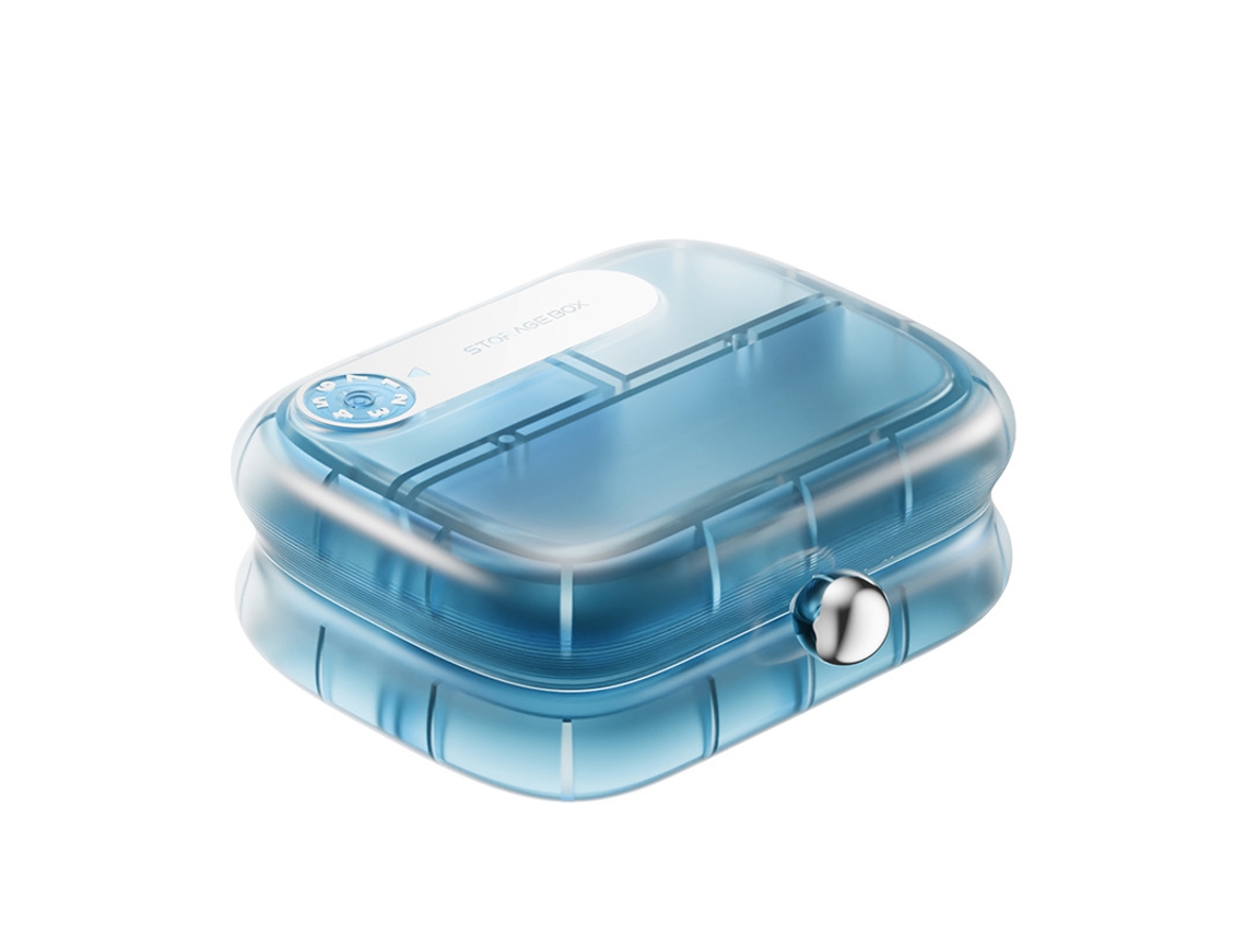 Organizador Semanal De Comprimidos Eifson 7 Dias Para Suplementos Sem Bpa (azul Transparente)
