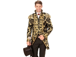 Elegante traje ou fraque dourado em jacquard para homem