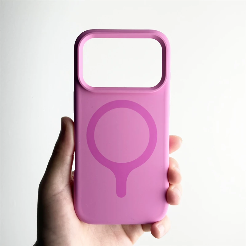 Capa De Silicone Líquido Para Iphone 16 Pro Max (vermelha), Compatível Com Carregamento Sem Fio E Resistente A Impactos.