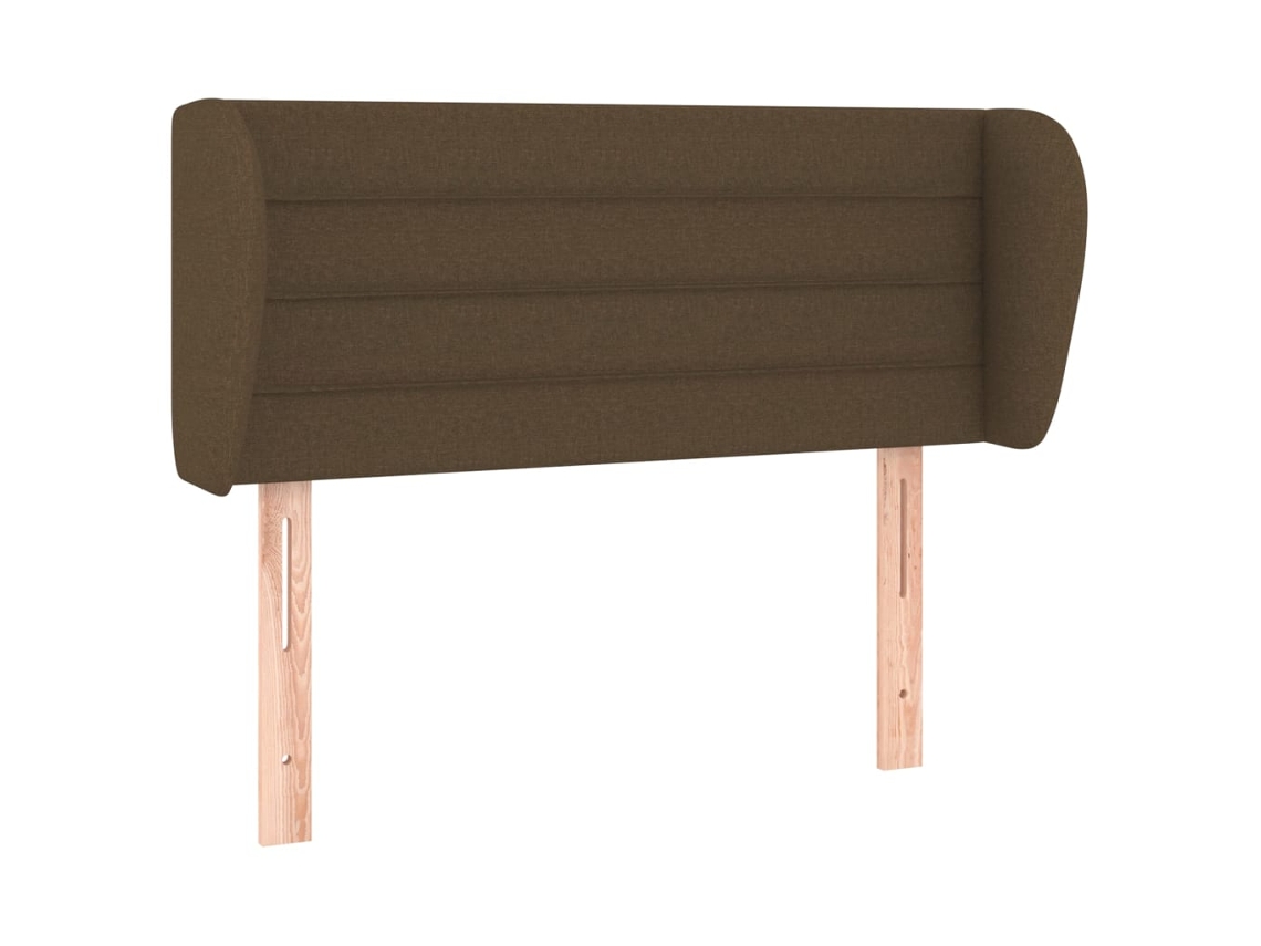 Cabeceira de Cama com Abas Tecido Castanho Escuro MAISON EXCLUSIVE (103x23x78 cm)