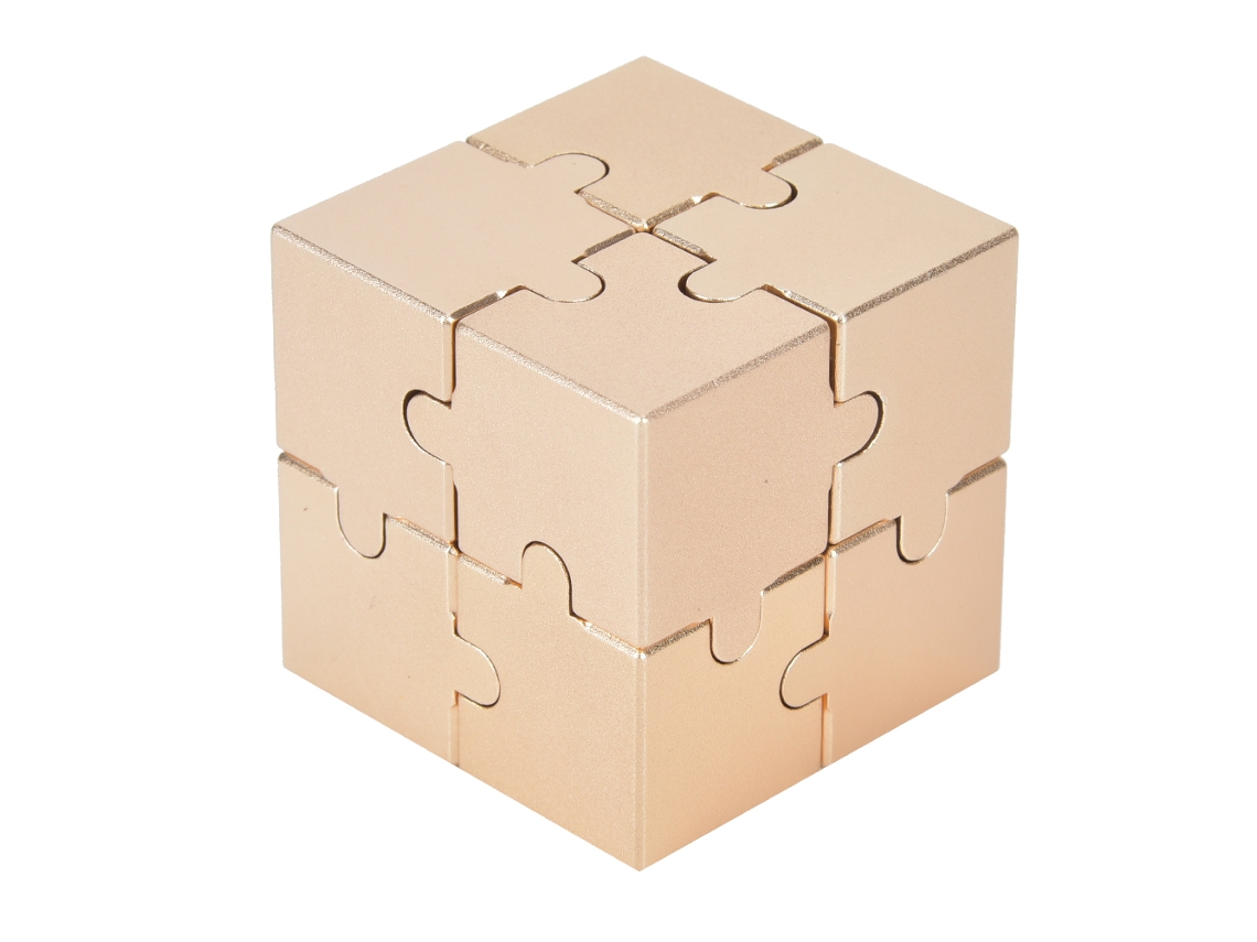 Mali brinquedo Educativo de Forma Quadrada 3d para Decompressão e Pensamento Lógico Gold