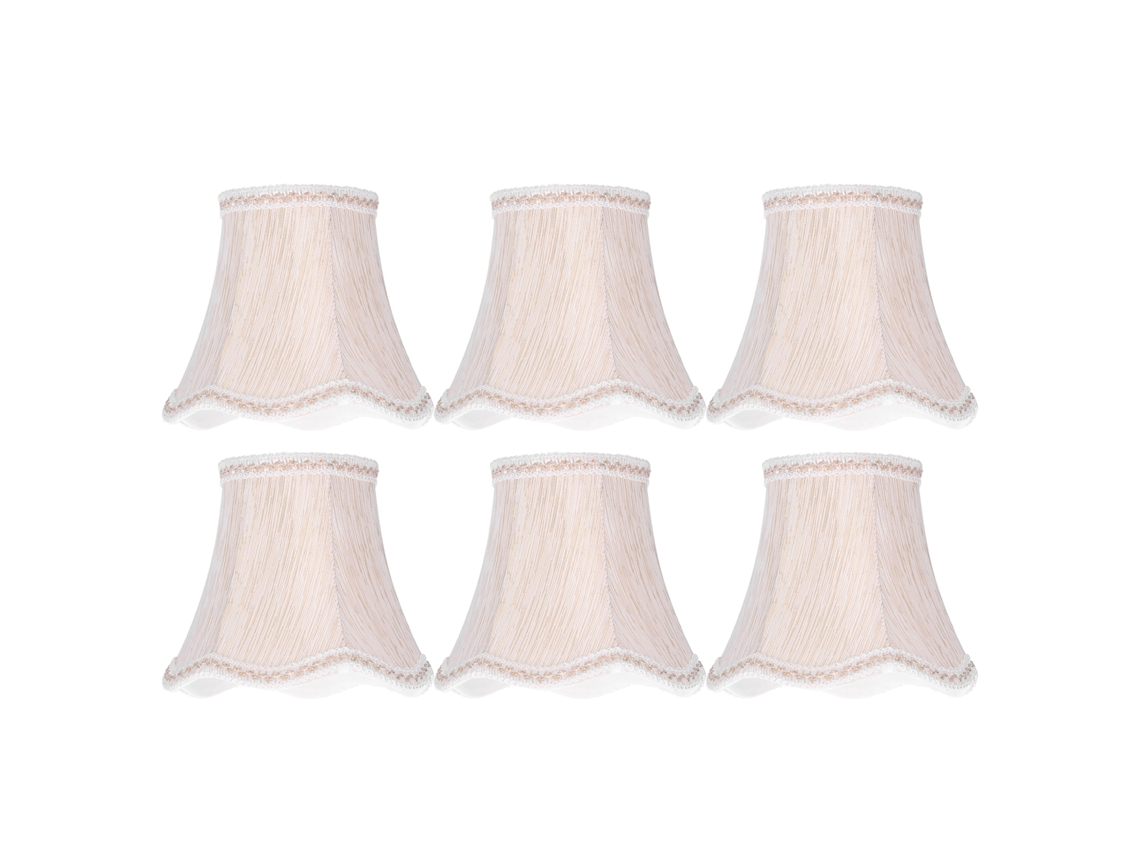 6pcs Abajur de Tela Estilo Europeu para Lâmpada Lustre Parede Decoração Residencial S/MARCA