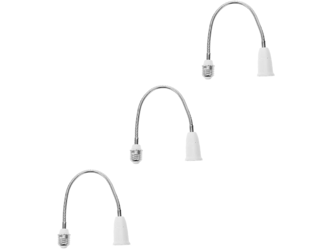 Soquete Para Lâmpada De 3 Peças Com Adaptador De Tubo Flexível Para Extensão