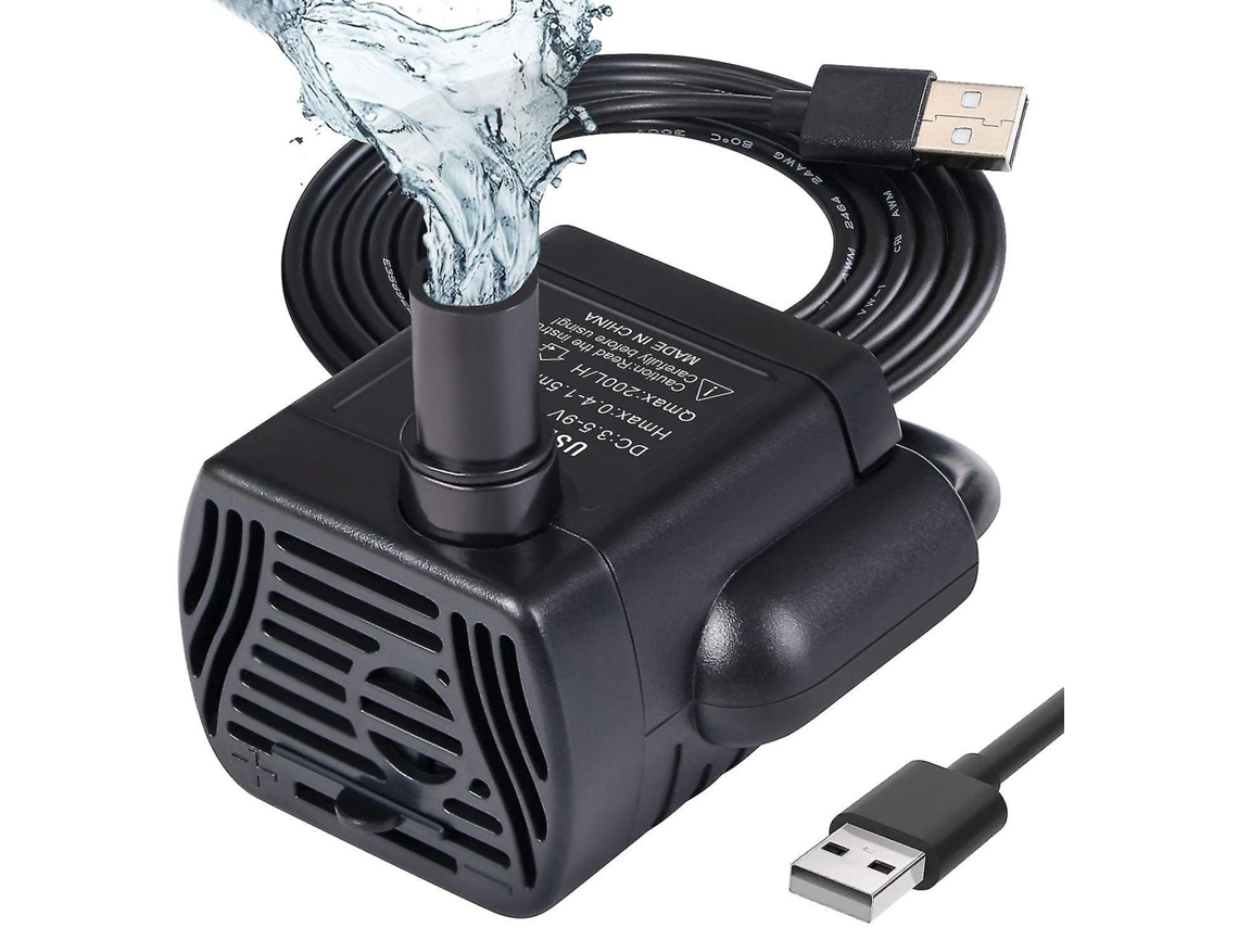 Rebe-bomba Submersível Usb Regulável 200l/h 3w Ultra Silenciosa Para Aquário Piscina Fonte Jardim Com Cabo 1.4m