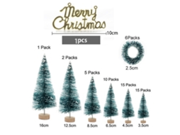 Laxiscreed Kit De Decorações Natalícias Com 48 Árvores, 6 Guirlandas E Cartões Em Caixas