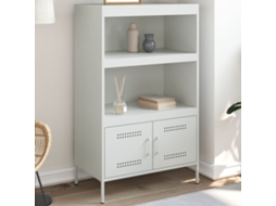 Vidaxl Aparador Alto 68x39x113 Cm Aço Branco