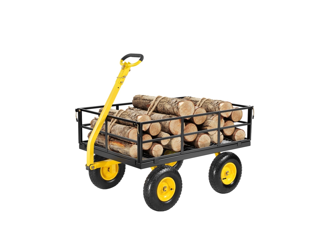 Carrinho De Jardim Em Aço 2 Em 1 De 2125 X 750 X 670 Mm Carga De 544,31 Kg Vevor