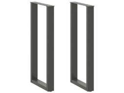 Vidaxl Pés Para Mesa De Bar Em Formato De U, 2 Peças, Antracite, 50x(100-101) Cm, Aço
