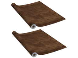 Conjunto 2 Autocolante para porta VIDAXL Brown PVC (210x90 cm)