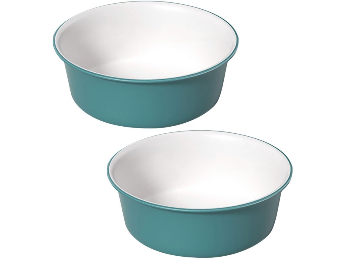 Conjunto De 2 Lavatórios Multiuso, Verde E Branco, Para Imersão Dos Pés E Do Rosto.