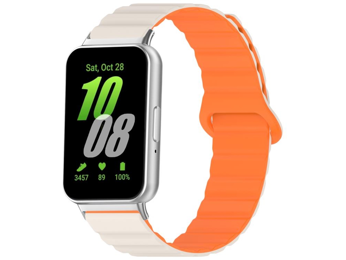 Pulseira Para Samsung Galaxy Fit 3 - Silicone Brilhante Magnético Loop