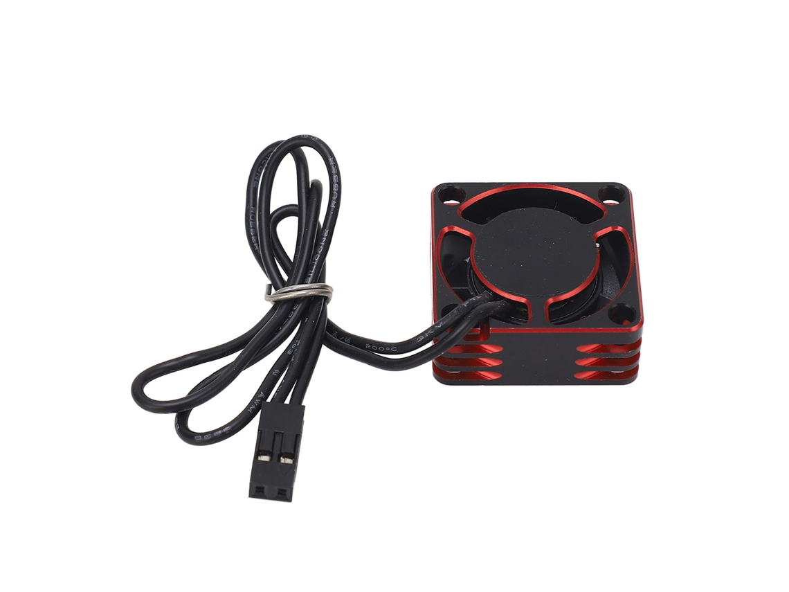 Ventilador De Resfriamento Para Motor Esc 25mm 19000rpm Radiador Universal Para Coche Rc Axial Rojo