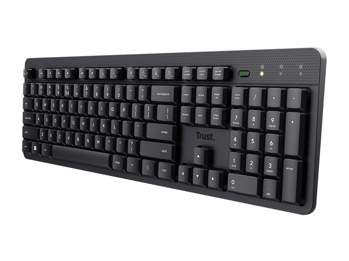 Teclado de escritório italiano TRUST Ody Ii sem fio RF Qwerty preto