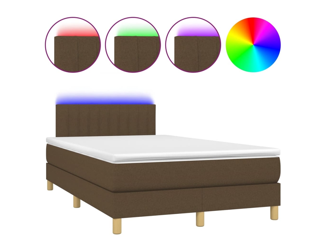 Box Spring Bed, Box Spring Beds Vidaxl Marrom Tecido