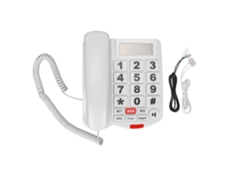 Aetheria telefone Fixo com Botões Grandes Ld 265cid para Idosos com Deficiência Auditiva e Visual