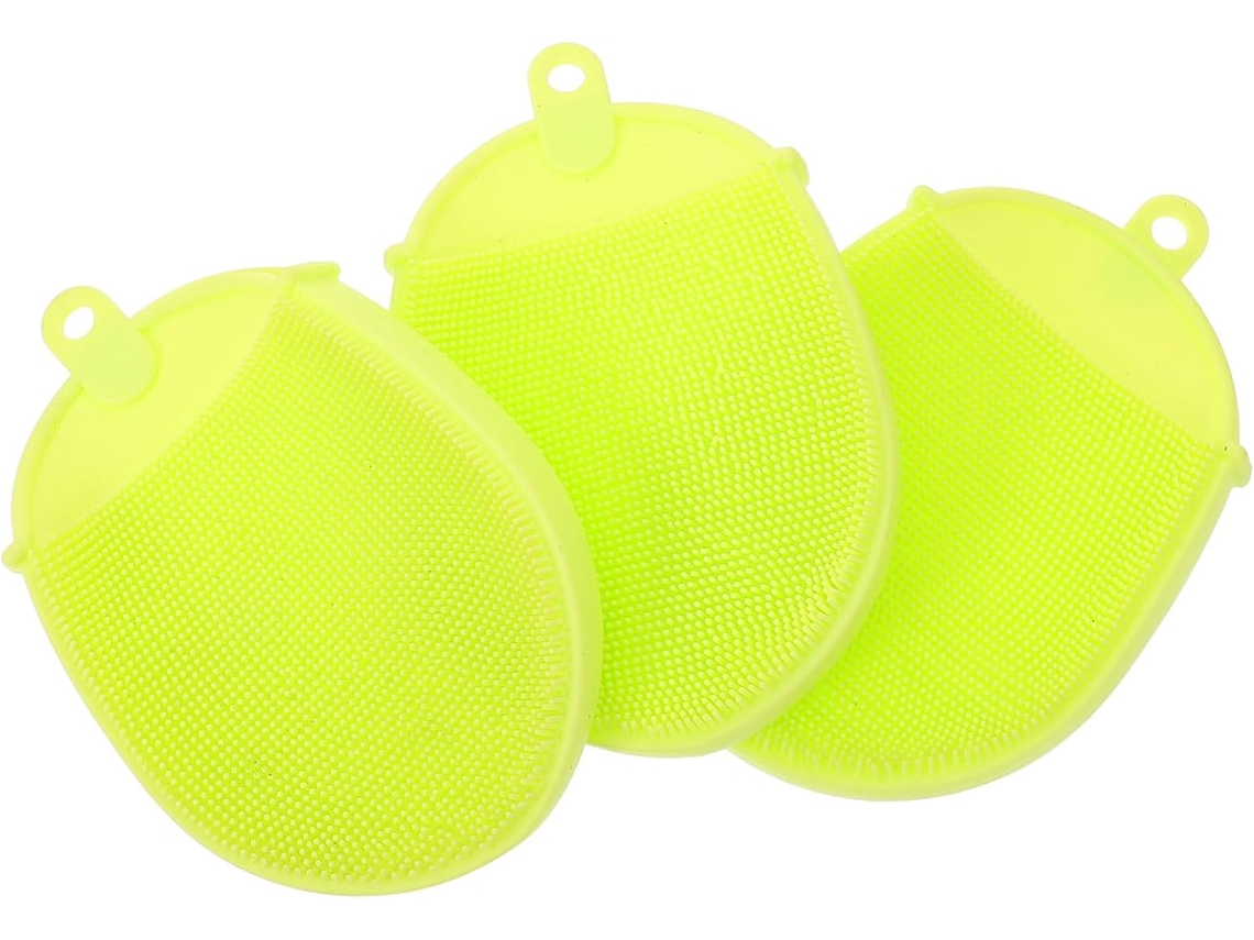 Bestyash Escovas De Banho Esfoliantes Macias Silicone, Conjunto Com 3, Para Massagem E Limpeza Corporal, Relaxamento