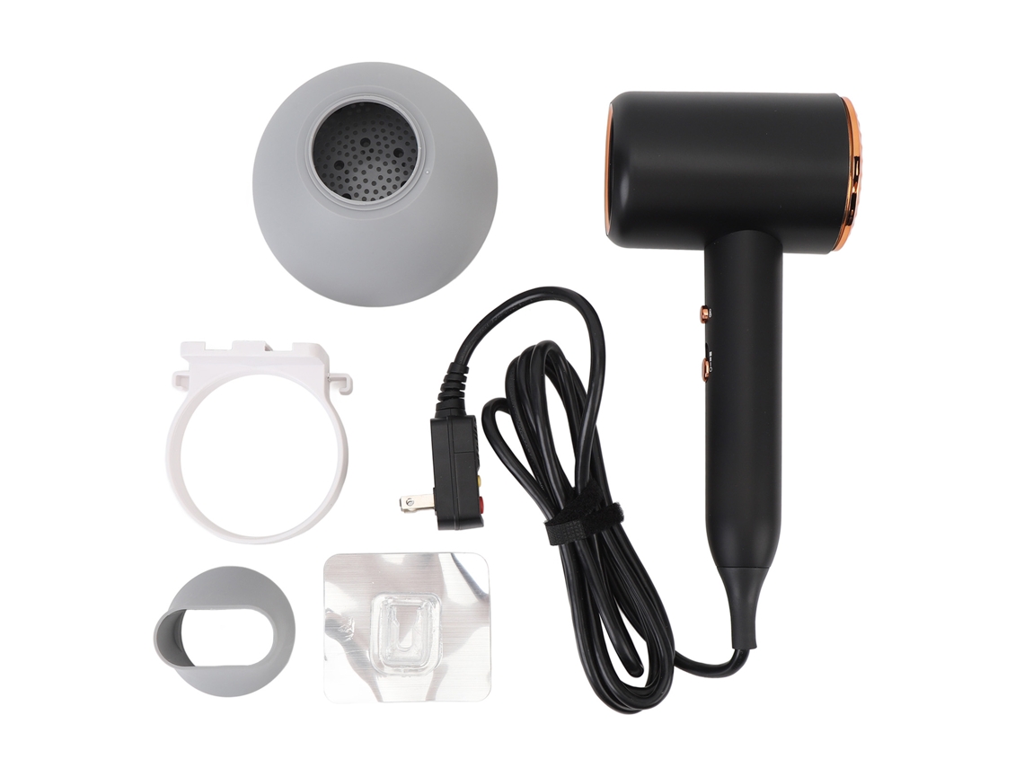 Secador de Pelo Iónico 1400 W 2 Temperaturas 3 Velocidades Negro | S/MARCA