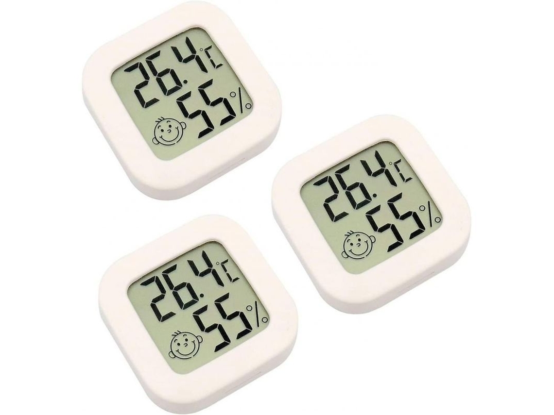 3 Peças Termômetro Higrômetro Digital Mini Interior Com Bluetooth, Tela Lcd, Indicador De Conforto Do Ar
