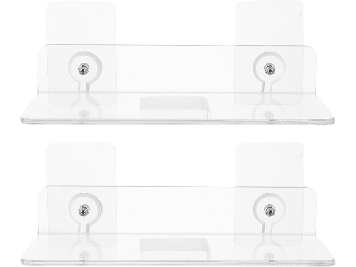 Mikikit Conjunto De 2-prateleiras Parede Em Acrílico, Suporte Para Shampoo E Condicionador, Ideal Para Cozinha