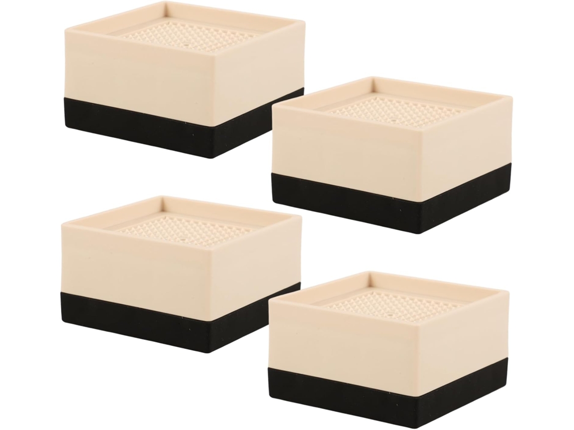 Popetpop Conjunto De 4-elevadores Móveis Em Resina Durável Para Camas, Cadeiras, Mesas E Sofás Com Design Antiderrapante