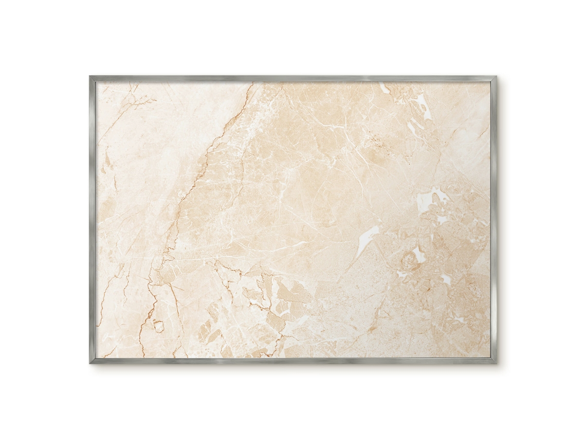 Quadro magnético de parede bege pedra para quarto Espelharte (100x70 cm)