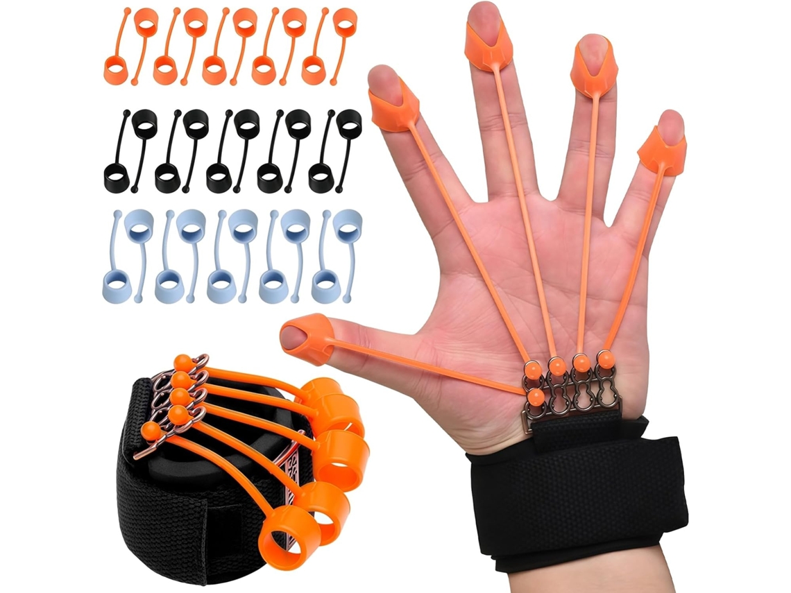 Fortalecedor De Dedos E Mãos, Fortalecedor Ajustável Com 30 Faixas De Silicone 40 60 75 Libras, Extensor De Dedos Para