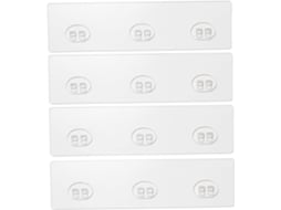 Kit Com 4-fitas Adesivas De Reposição Para Suporte Chuveiro, 7, 6x 25, 4cm 3x 10 Polegadas, Resistentes E Impermeáveis