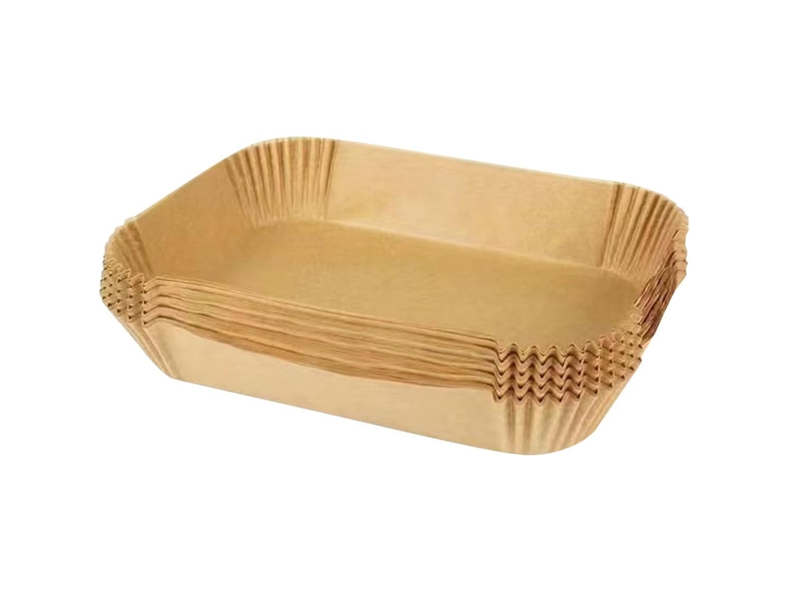 Forros Descartáveis ​​para Fritadeira a Ar, Retangulares, de Papel Manteiga, Antiaderentes, Resistentes Ao Calor, Ótimos para Fritar e Assar AQUAFORGE