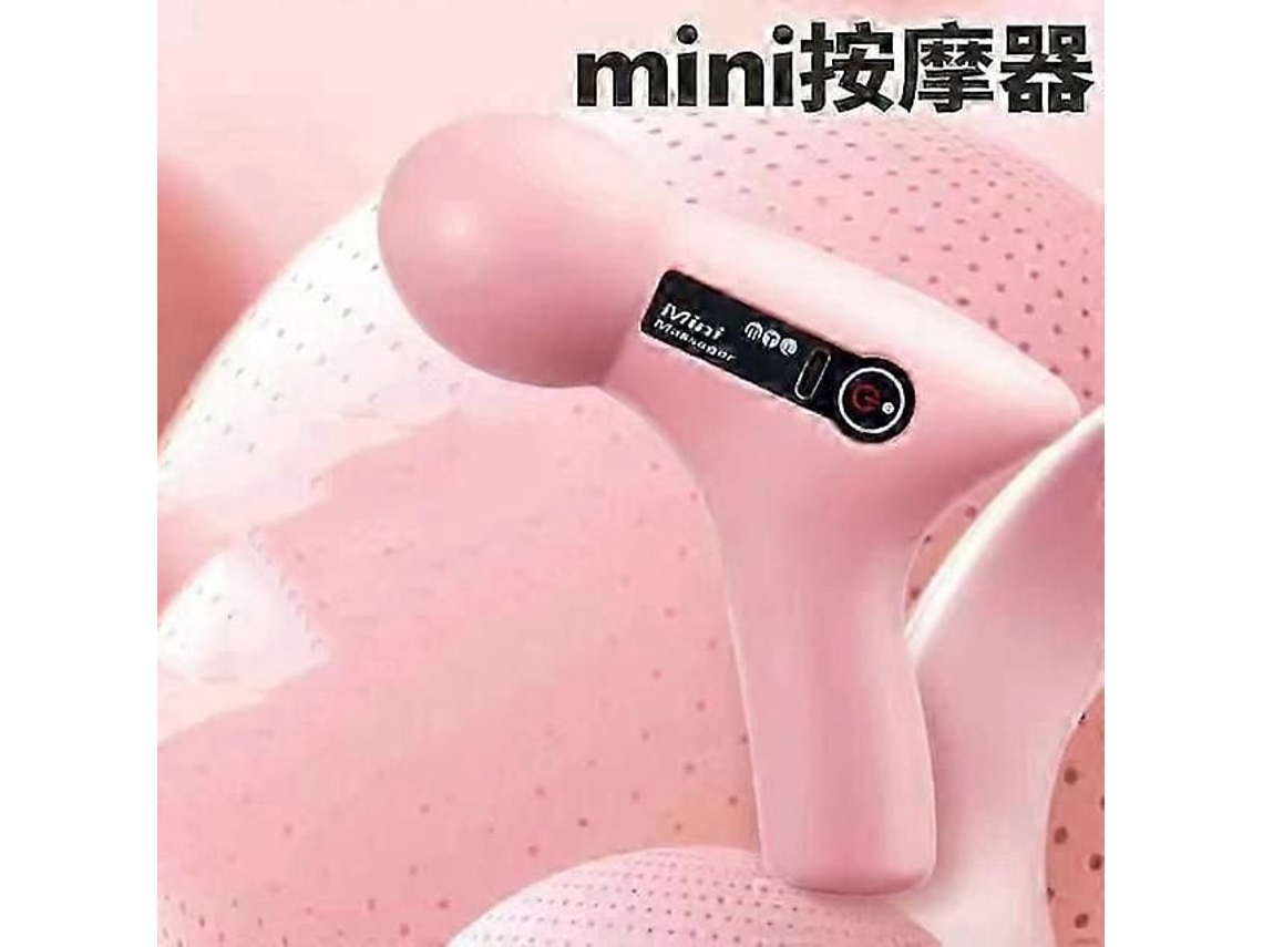 Mini Massageador Com Tela Lcd, 6 Cabeças, Pistola Massageadora Muscular, Elétrico Portátil Para Fásci A Do Pescoço, Pés E Corpo Wslihv
