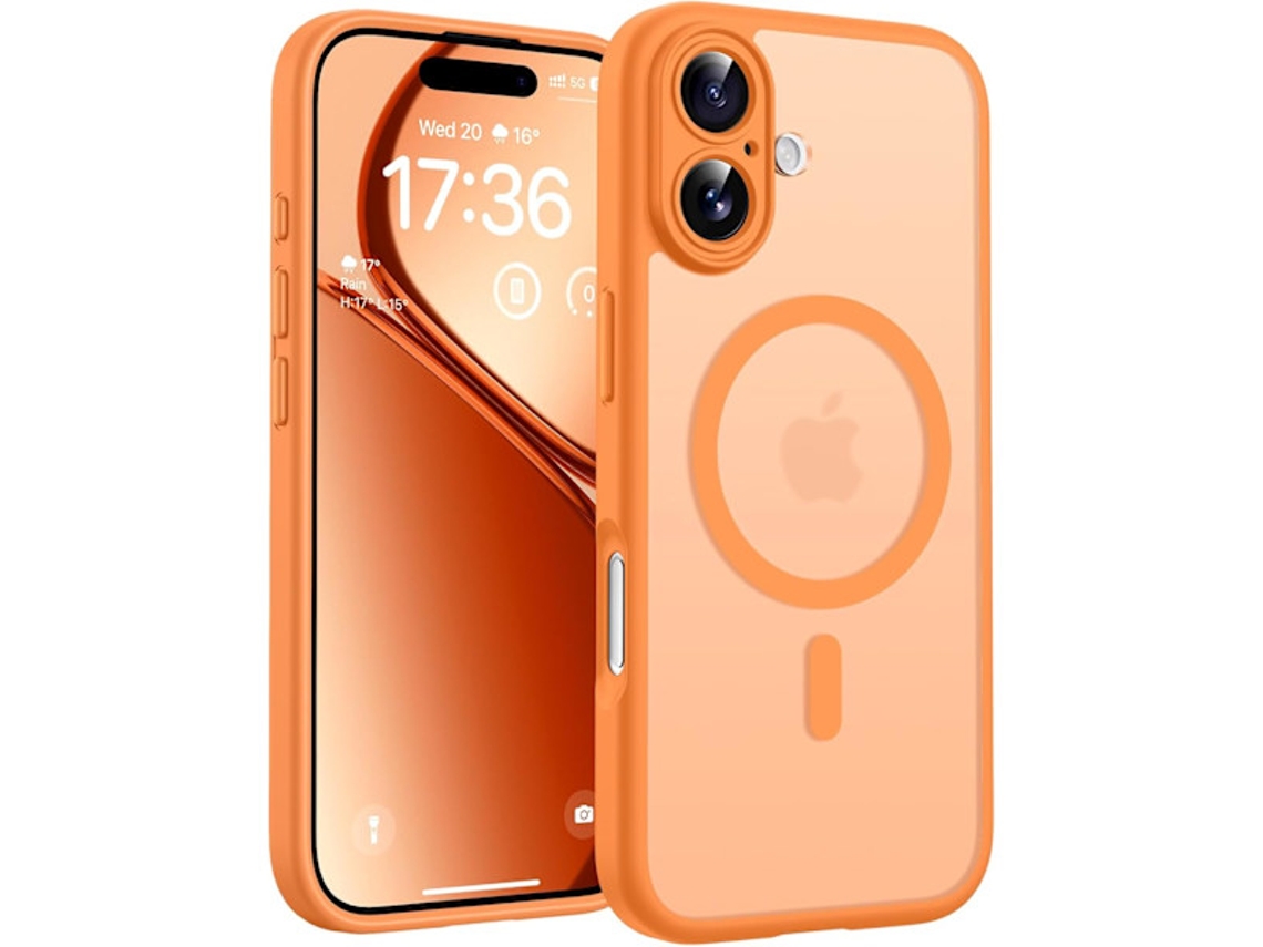Capa Magnética Para Iphone 17 De 6,3 Polegadas, Compatível Com Magsafe (laranja)
