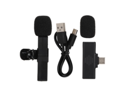 Microfone Sem Fio Lavalier LAXISCREED Plug And Play Recarregável