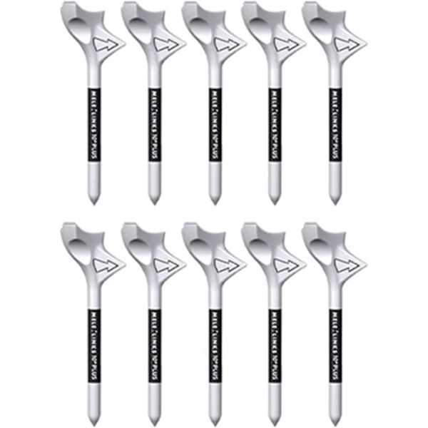 Tees de golfe duráveis, pacote com 10, inserção oblíqua portátil, reduz o atrito, aumenta a distância, Tees de golfe de competição, Slowmoose