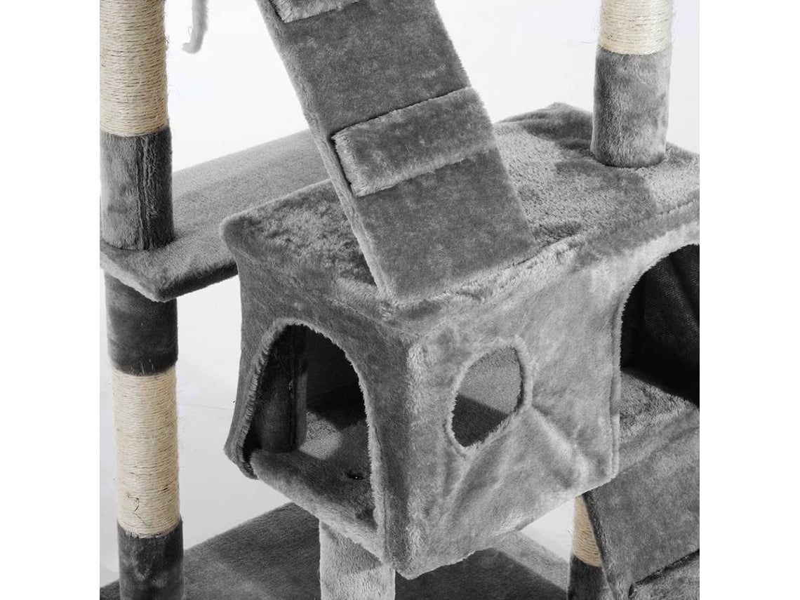 Arranhador para Gatos  PAWHUT Cinzento (50x50x170 cm)