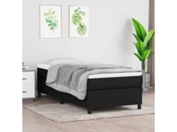 Vidaxl Estrutura De Cama Com Molas 80x200 Cm Tecido Preto