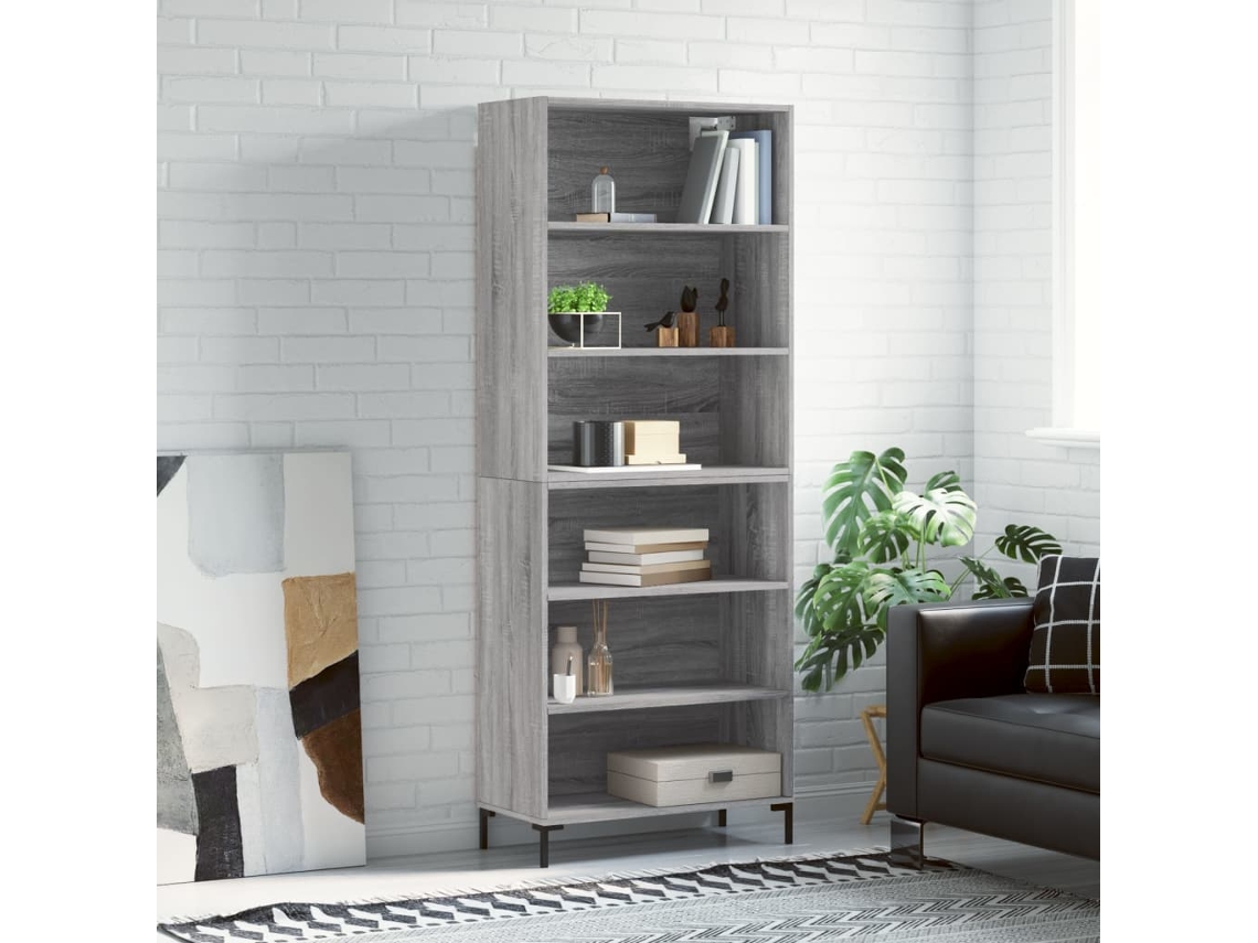 Vidaxl Armário Alto 69,5x32,5x180cm Derivados Madeira Sonoma Cinzento