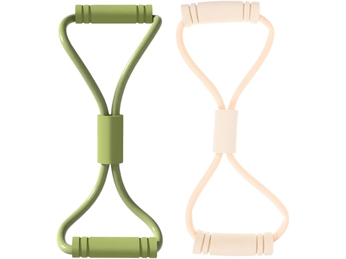 Conjunto De 2 Faixas Resistência Para Treinamento Muscular, Alças Elásticas Portáteis Exercícios Braço E