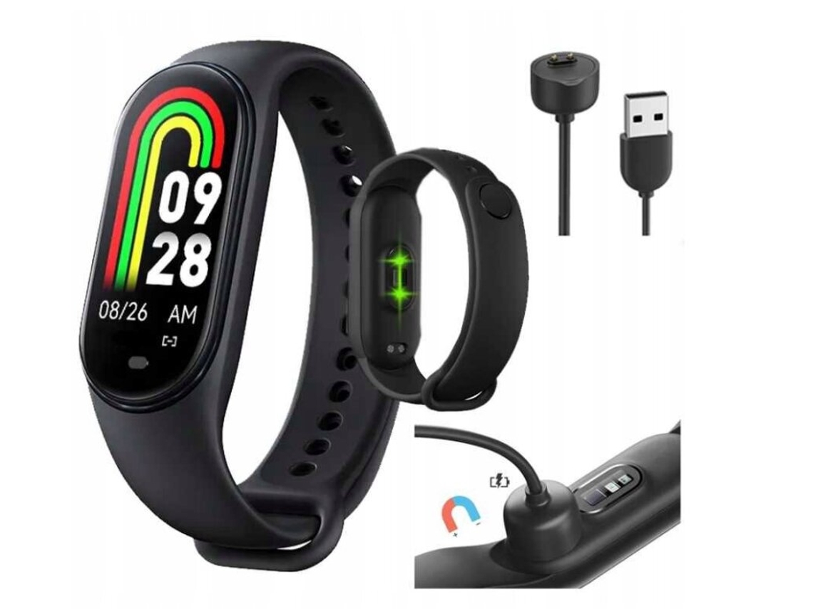 Pulseira Smart M8 com Pedômetro, Carregamento Magnético Bluetooth, Preto YANYXR