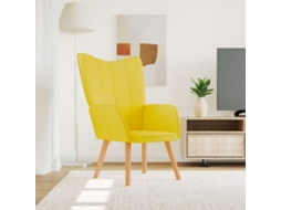 Vidaxl Poltrona De Descanso Tecido Amarelo Mostarda