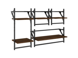 Wall Shelf, Wall Shelves Vidaxl Marrom Madeira Processada (n/a)