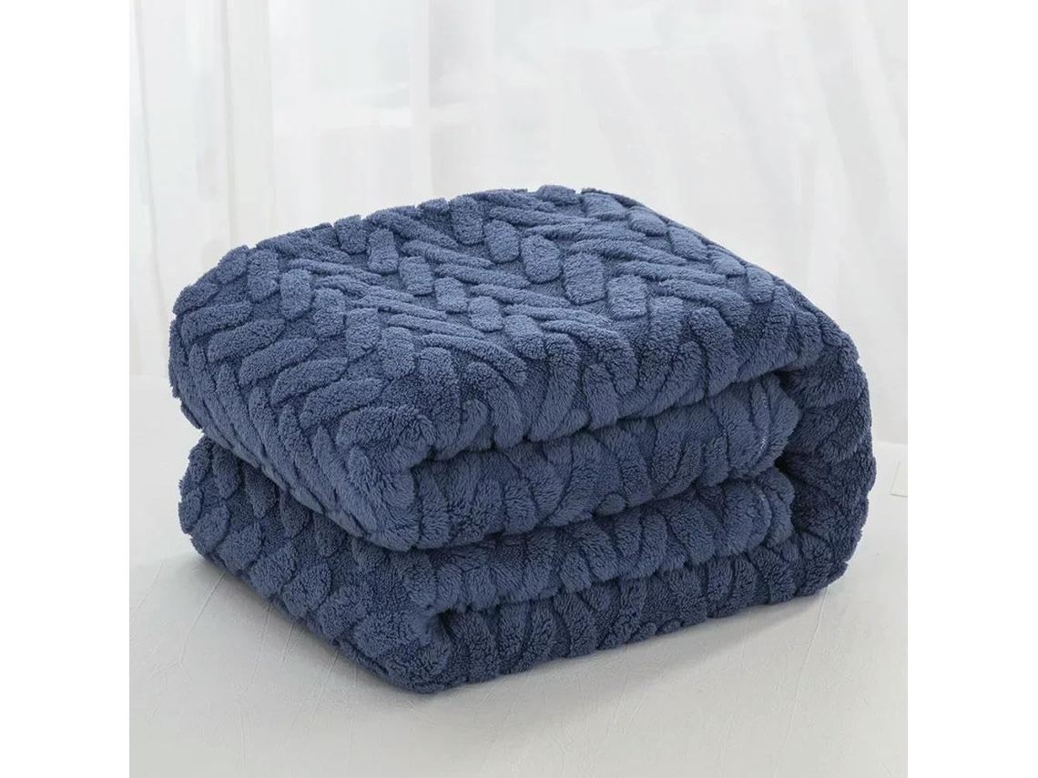 Manta Multifuncional de Algodão Jacquard Camada Única e Dupla Face Ideal para Outono Inverno, Macio, Quente, I