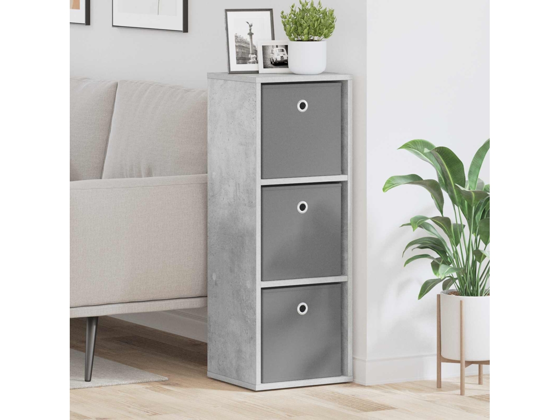 Vidaxl Buffet Com Gaveta Cinzento 30,5 X 27 X 84,5 Cm