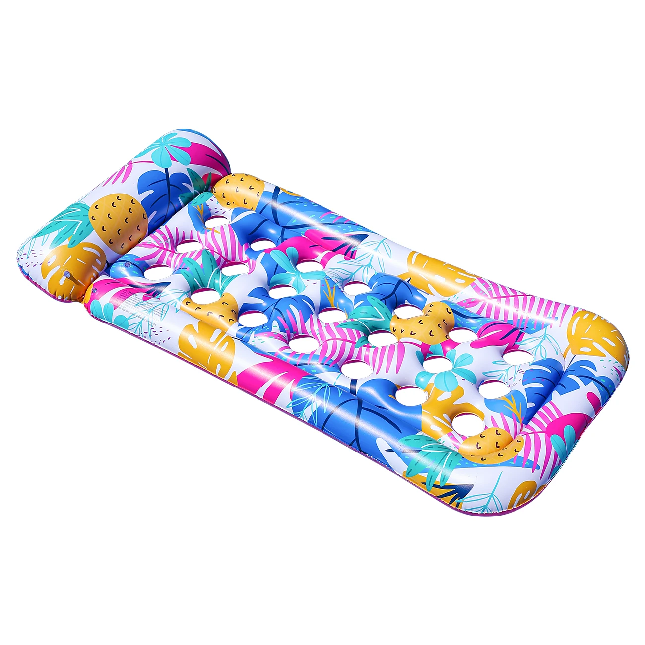 (roxo) Colchonete Inflável Para Piscina Com Apoio De Cabeça, Jangada Flutuante Para Lago, Espreguiçadeira De Praia