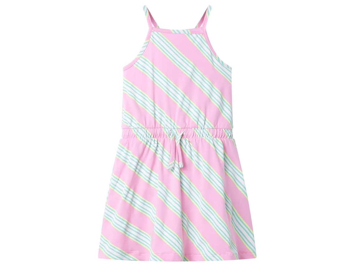 Vestido De Criança Com Cordão Sem Mangas Rosa 104