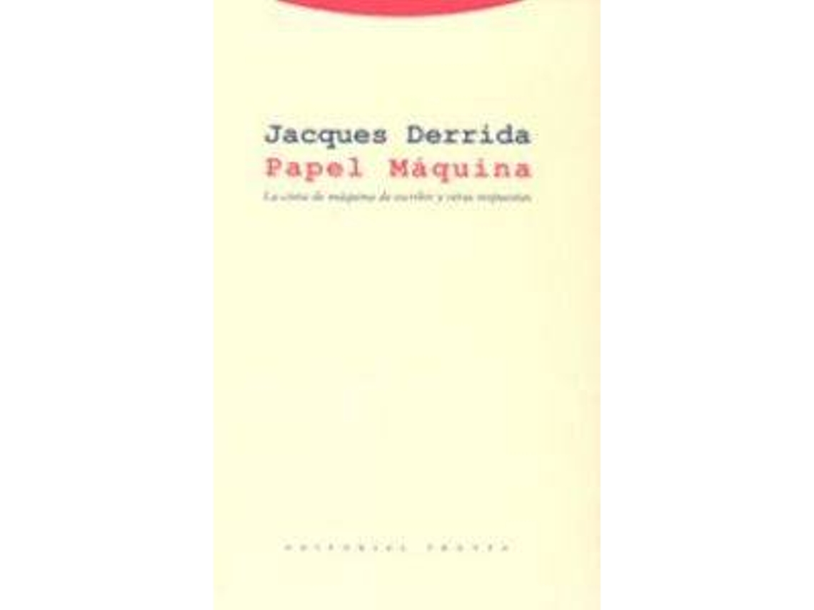 Livro Papel Máquina de Jacques Derrida (Espanhol)