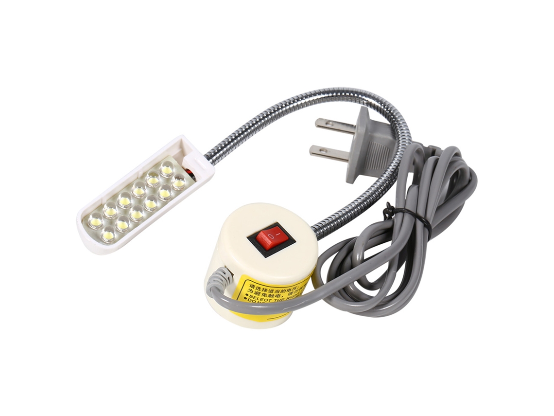 Rebe-luz Para Máquina De Coser Com 12 Led, Braço Flexível, Base Magnética, Interruptor, Instalação Fácil, Ac 220v